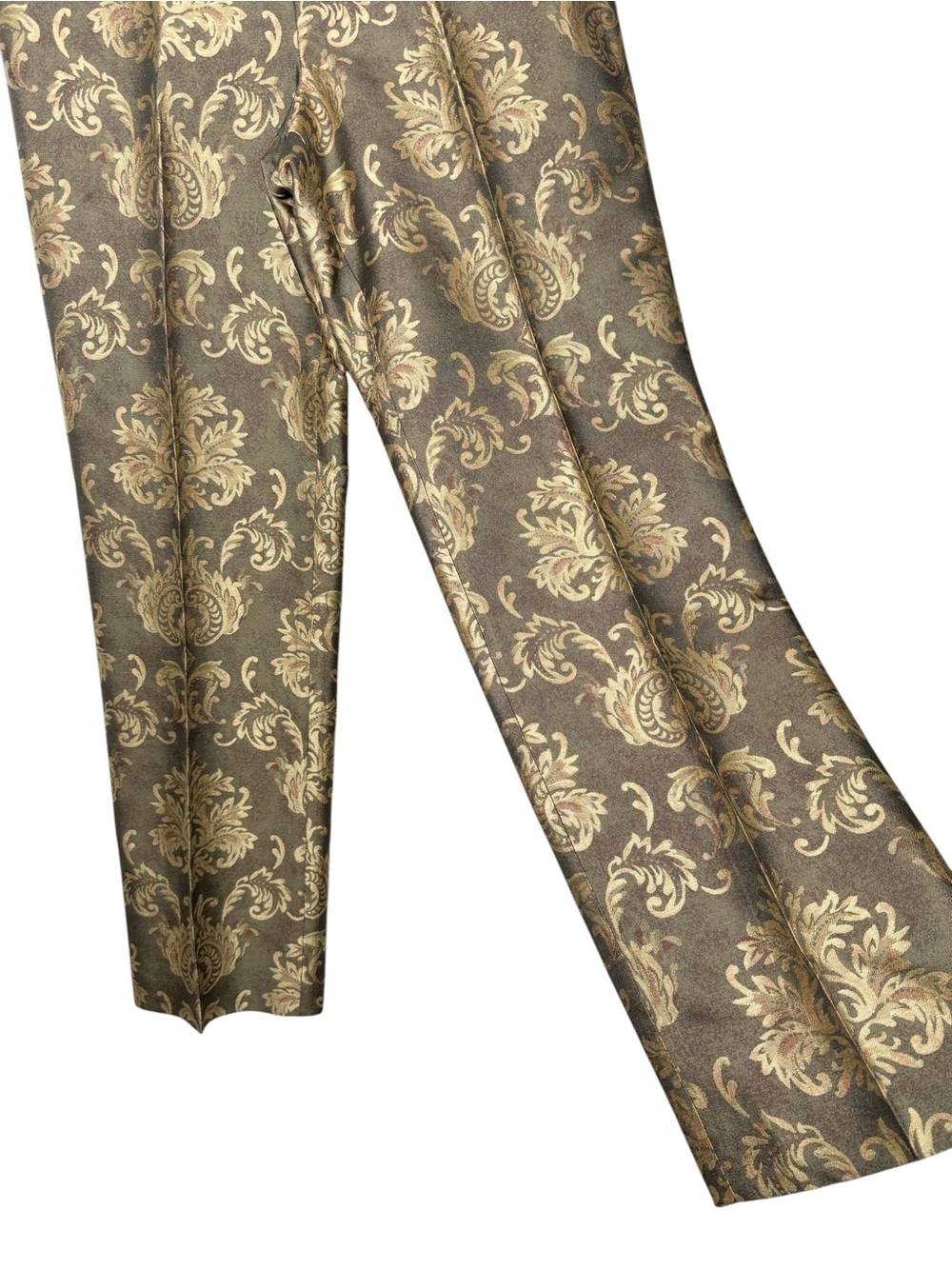 Vintage Talbots Silk Wool Pants Brown Gold Damask
Jacquard Brocade Trousers 12 - Picture 6 of 9